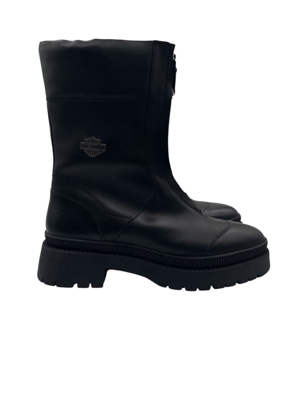 Harley-Davidson Women's Kavan Black 9-Inch Zip-Up Fashion Boots D65003